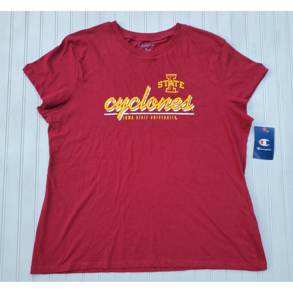 Champion Iowa State University Cyclones Graphic T-Shirt Red Womens XL NWT